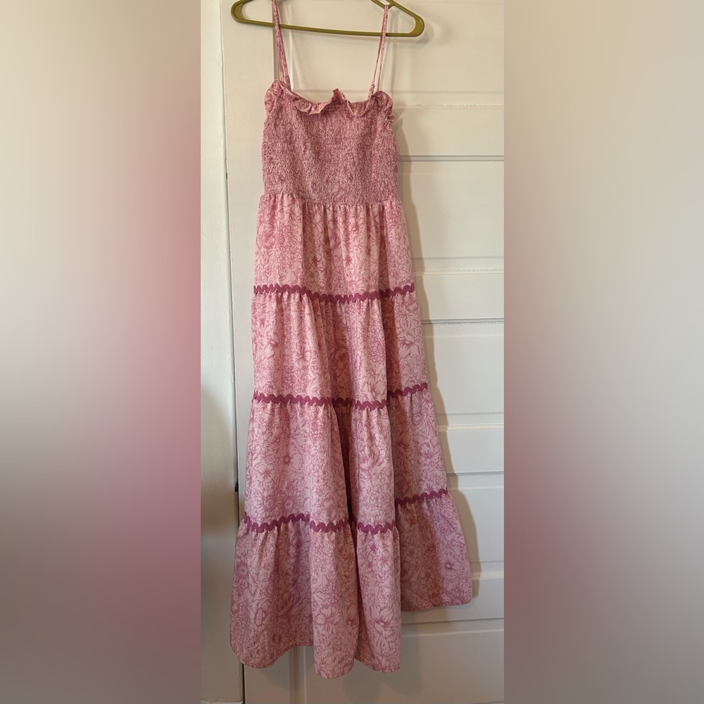 Entro Pink Floral Maxi Dress